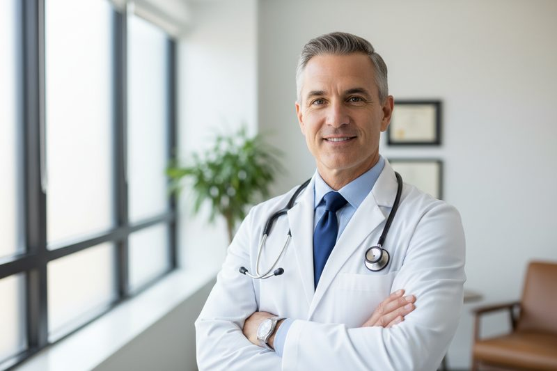 Dr. Ben Whitfield in a Medice consulting room
